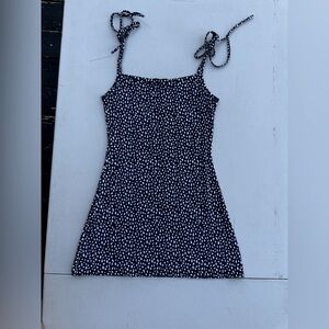 Chic Black and White Polka Dot Dress
